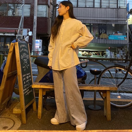 [USED] 70's EuroフレアPANTS / 格子柄