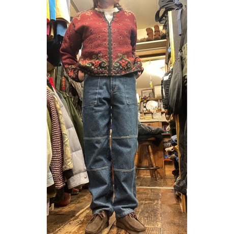 [USED]花柄 モケモケJKT