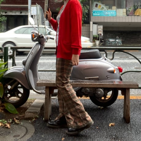 [USED] チェック柄 スリット PANTS