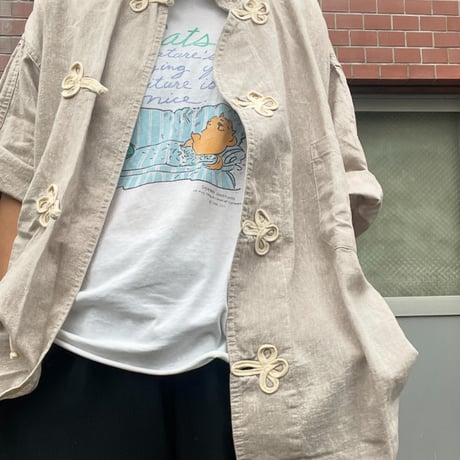[SELECT] 40's LINEN China SHIRTS Re-pro ハーフスリーブ