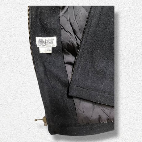 [USED]ボア襟 BLACK WOOL コート　JKT