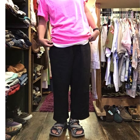 [USED] BLACK LINEN パンツ