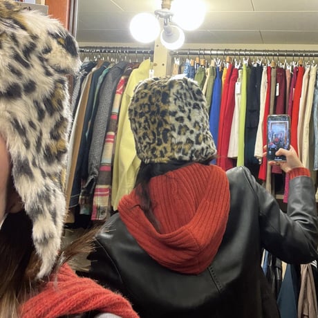 ［USED] kids VINTAGE ANIMAL HAT🐅🖤