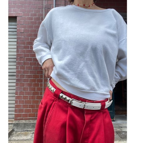 [DEAD STOCK] White 1連スタッズベルト