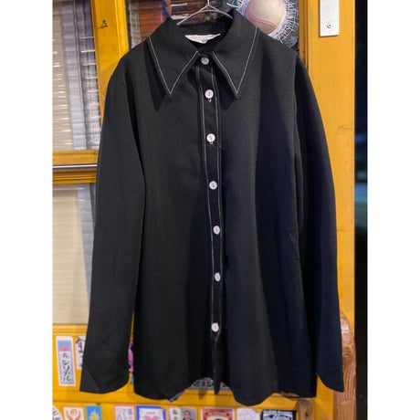 [USED] POLY素材シャツ  黒