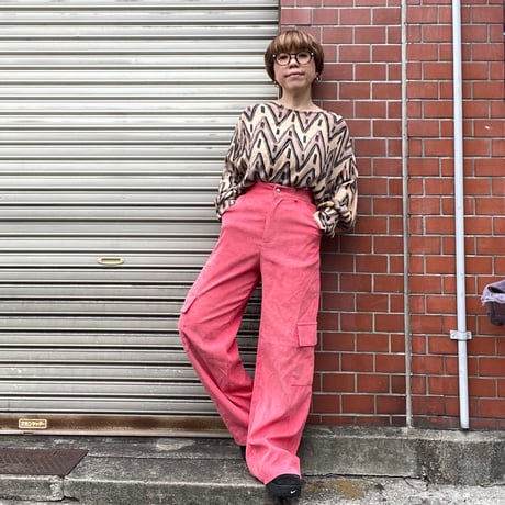 総柄レーヨントップス
