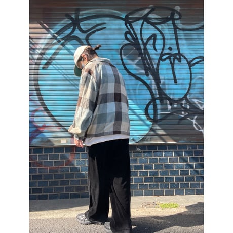[USED] 春色 CHECK ふわふわネルJKT