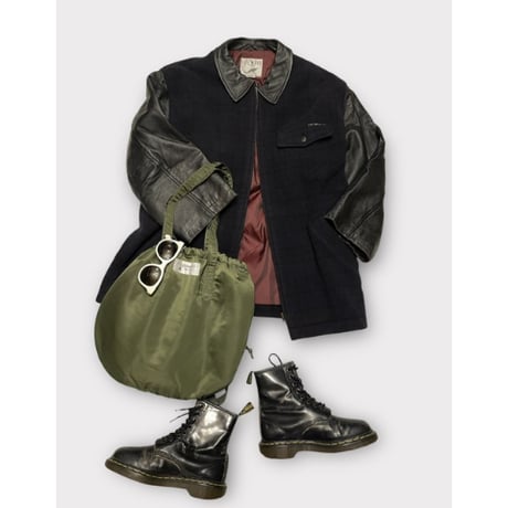 [USED] 袖leather✖️フリースボディJKT