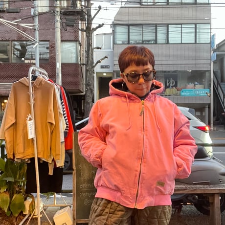 [USED] PINK🩷ダック地 パーカー