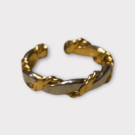 [DEADSTOCK] GOLD & SILVER / 縄RING