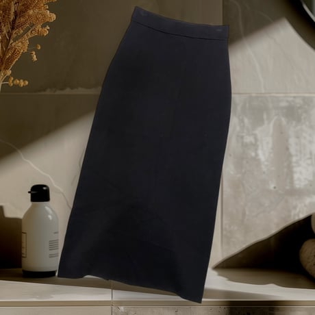 [USED]リブ SLIT BLACK スカート