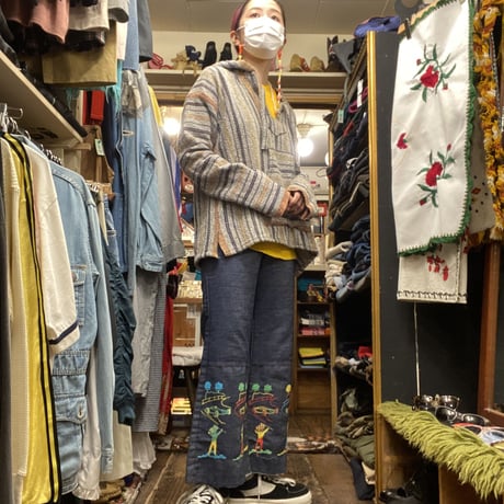 [USED]70's 刺繍入りデニム
