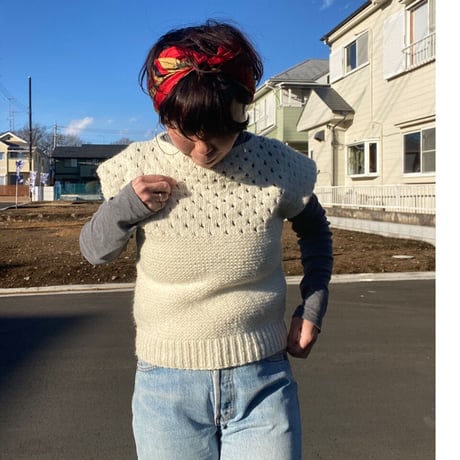 [USED] 白ニットベスト
