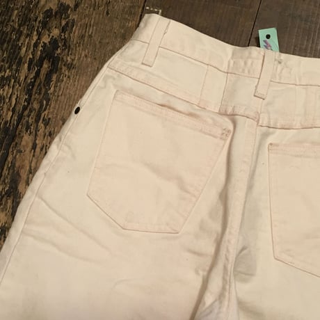 [USED] アイボリー色 cutoff DENIM