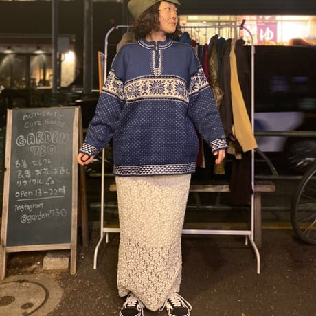 [USED] ハーフZIP ノルディックKNIT❄️