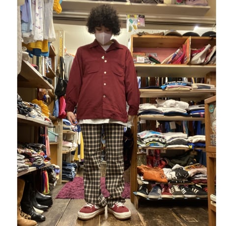 [USED]  vintage  バーガンディ シャツ