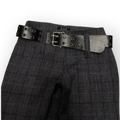 [USED] 渋めカラー🩶グレンチェックフレアPANTS