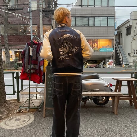 [USED] スカジャン ネイビー💙
