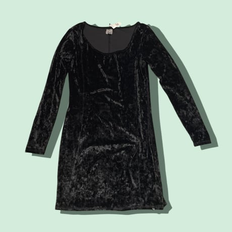 [USED]ベロアBLACKタイトワンピース🖤