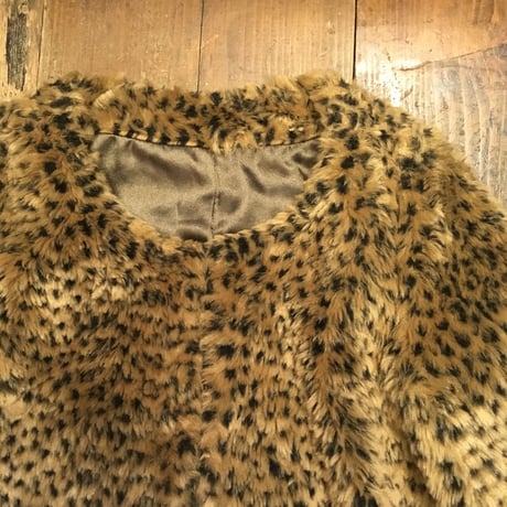 [USED] FAKE FUR レオパードコート