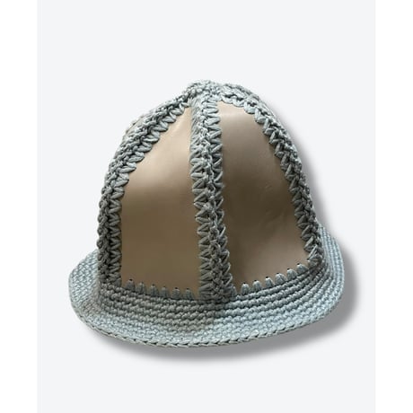 [USED] crochet×leather バケットHAT
