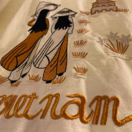 [USED] VIETNAM スーベニア Tee 薄YELLOW