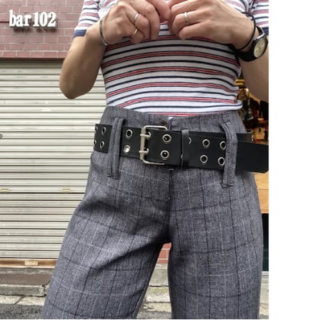 [USED] 渋めカラー🩶グレンチェックフレアPANTS