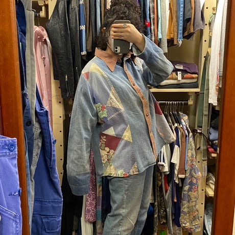 ［USED］パッチワーク風🌼DENIM SHIRTS