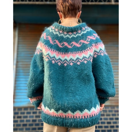 [USED]  かわいいカラーの組合わせ♡ノルディック柄ニット