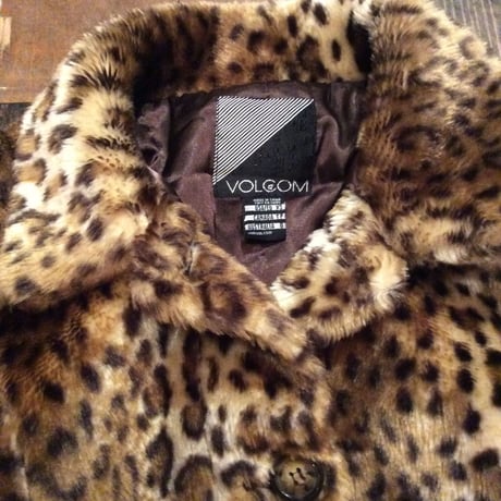 [USED] VOLCOM レオパード フェイクファーJKT