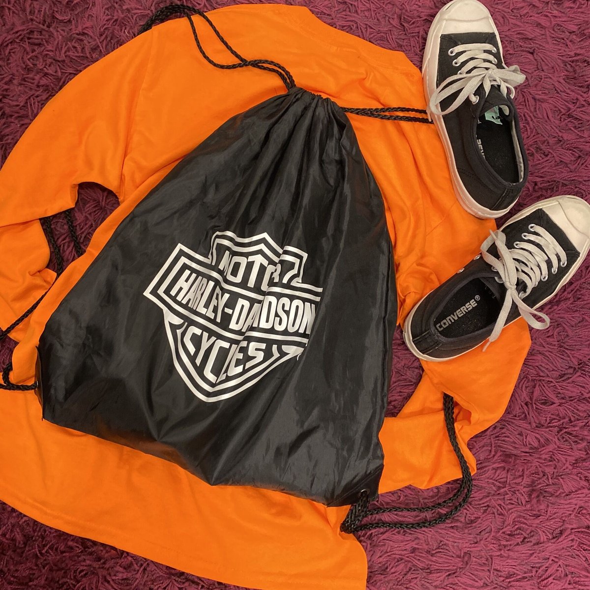 Harley-Davidson ナイロンセットアップ L ビッグサイズ Harley Davidson ハーレーダビッドソン純正 リバーシブル