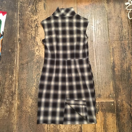 [USED]淡いチェック One-piece
