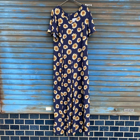 [USED] OLD🌻ひまわり柄オールインワン
