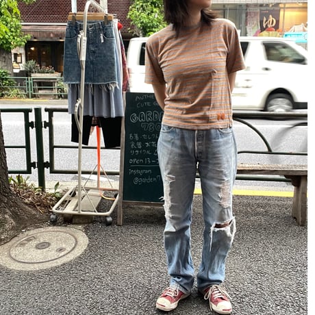 [USED]ボーダー チビtee