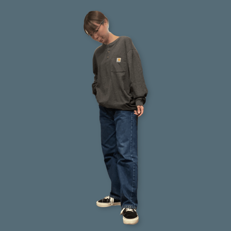 [USED] carhartt ロンTee  "CHARCOAL"