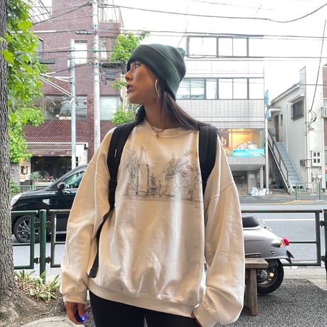 [USED] お花 プリント 白 SWEAT 🌷