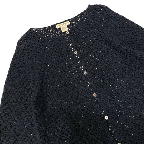 [USED] "Eddie Bauer" クロシェニットカーディガン