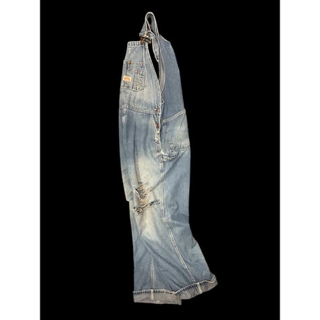 [USED] ROUNDHOUSE ダメージ DENIM OVERALL W41