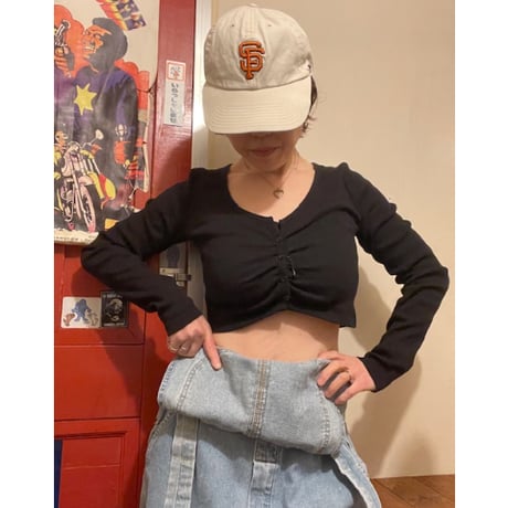 [USED] クロップド リブ TOPS