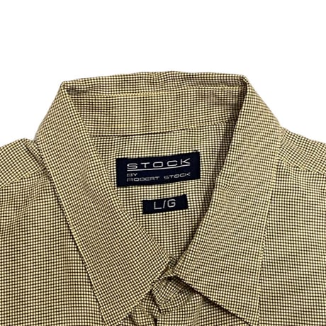 [USED] Euro S/S Relax シャツ -BEIGE CHK-