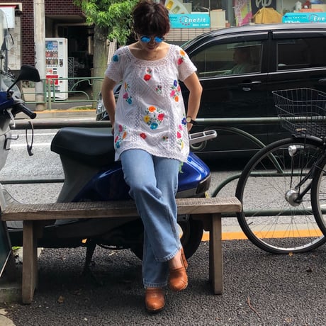 [USED] 花柄刺繍のTOPS
