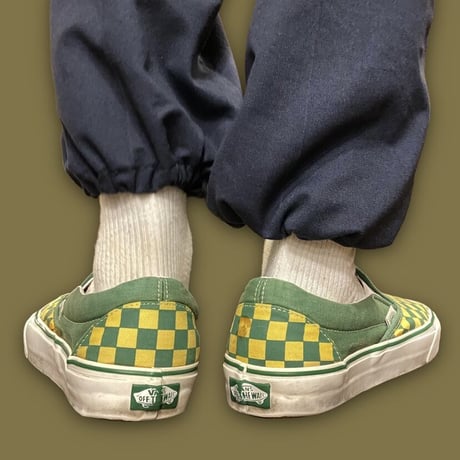 [USED] Green × Yellow💚VANS SLIP ON