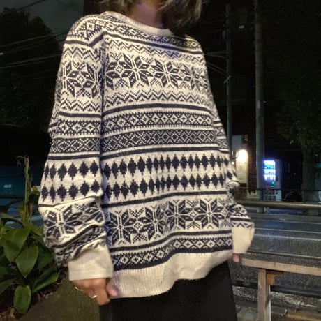 [USED] ノルディック柄アクリルKNIT