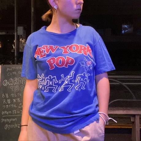 [USED] vintage キースへリング NEW YORK POP tee