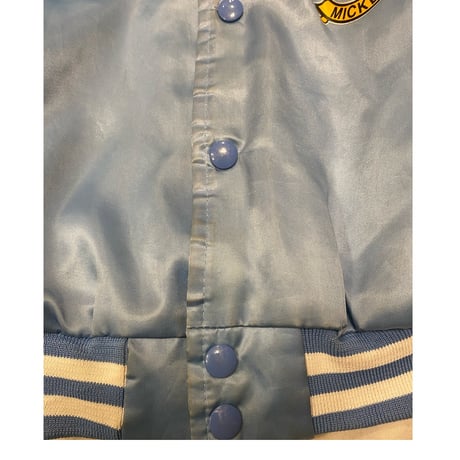 [USED] KIDS  vintage Mickey サテンスタジャン🩵