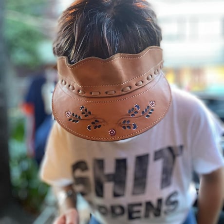 [USED] 70’S vintage レザーサンバイザー♡