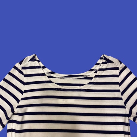[USED]  五分丈 ♡ ボーダーTee