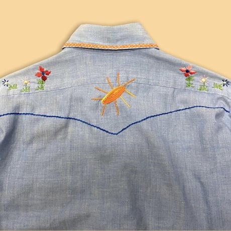 [USED] 70's vintage 刺繍シャンブレー