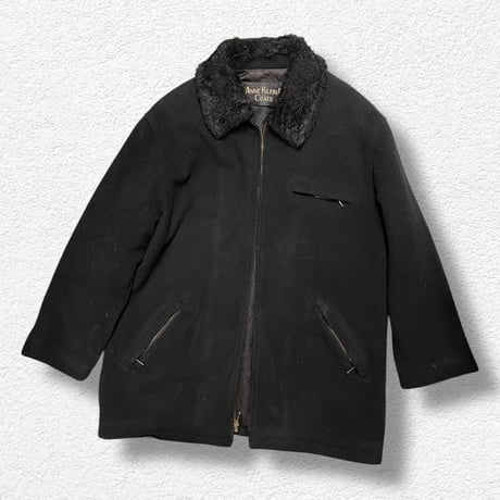 [USED]ボア襟 BLACK WOOL コート　JKT