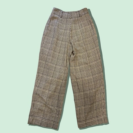 [USED] vintage シルク混 タックパンツ